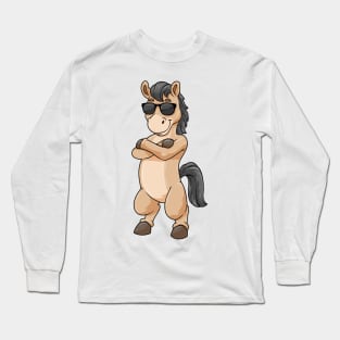 Cool horse with sunglasses Long Sleeve T-Shirt